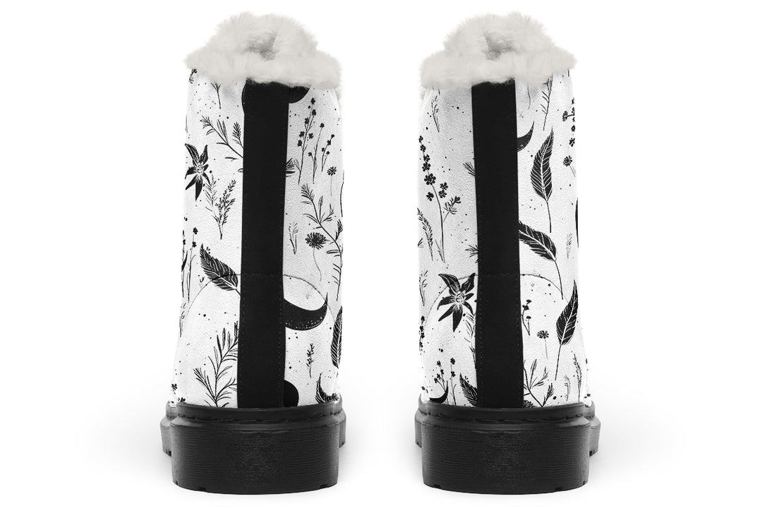 White Moonlit Botanica Winter Boots