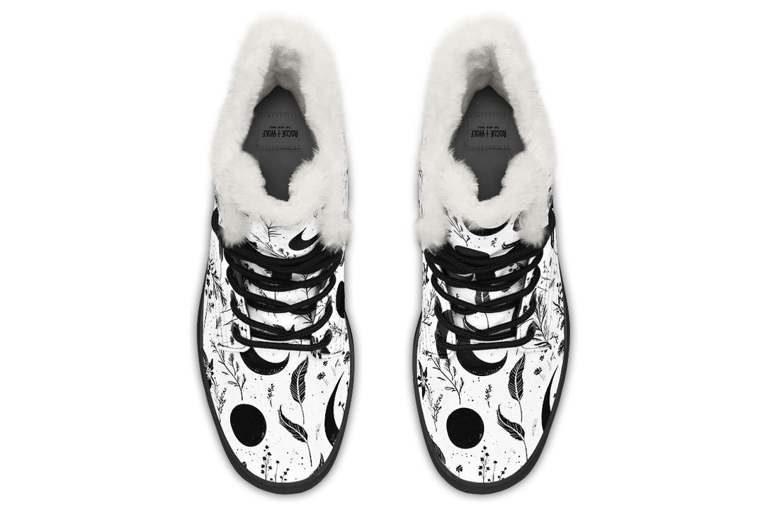 White Moonlit Botanica Winter Boots