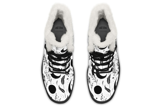 White Moonlit Botanica Winter Boots