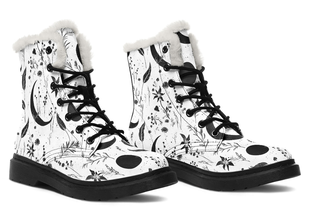 White Moonlit Botanica Winter Boots