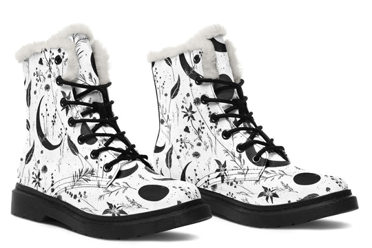 White Moonlit Botanica Winter Boots