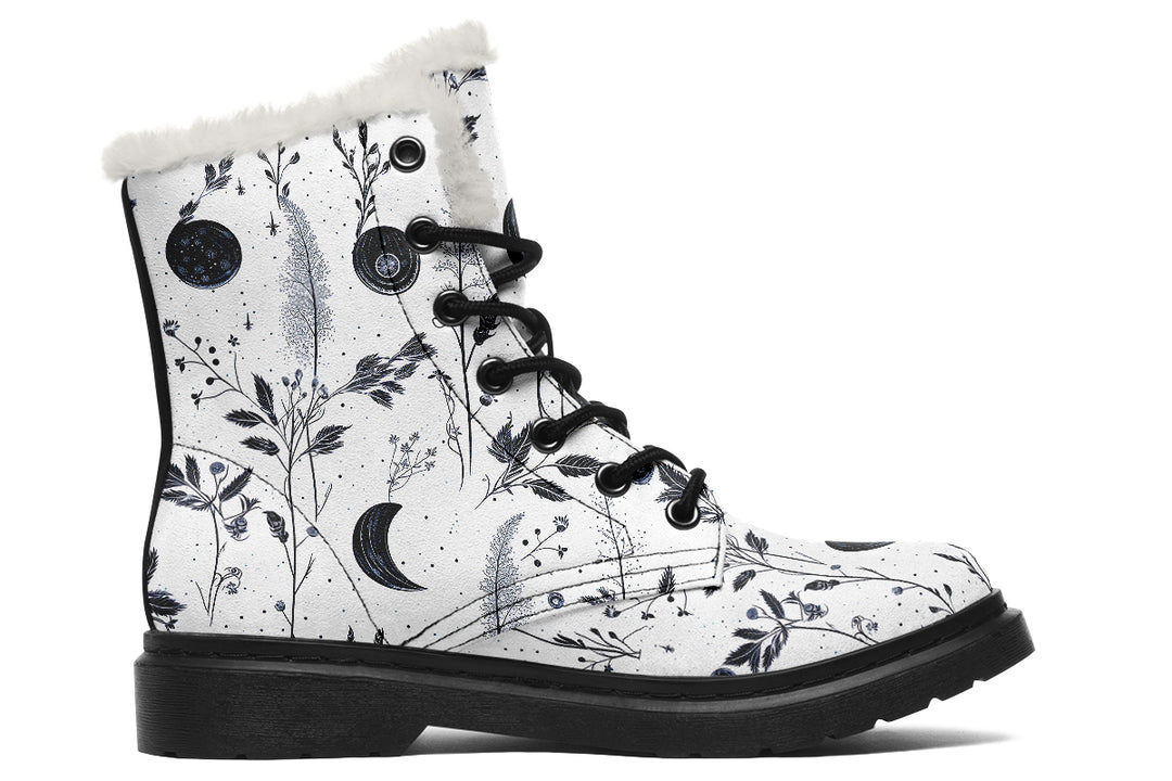 White Twilight Garden Winter Boots