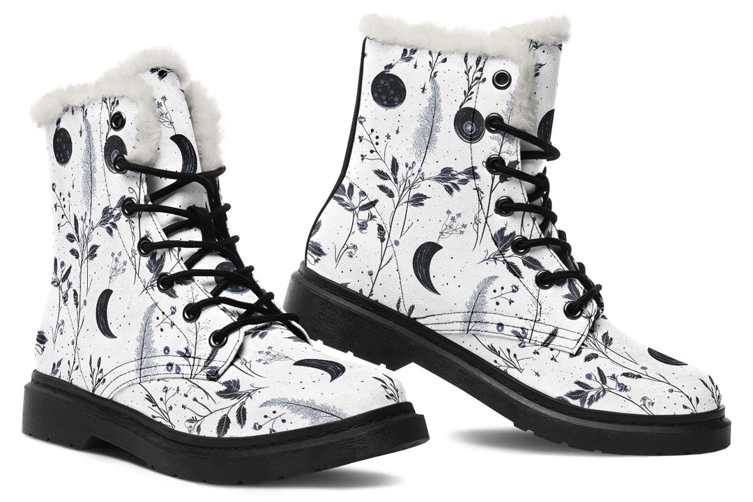 White Twilight Garden Winter Boots