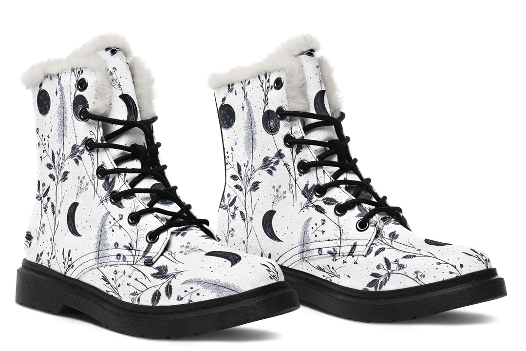 White Twilight Garden Winter Boots