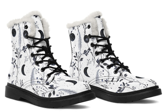 White Twilight Garden Winter Boots