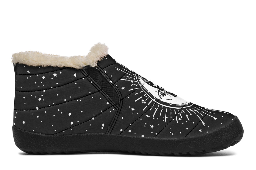 Astral Winter Sneakers - Warm & Easy Slip-On Shoes Lined with Vegan Wool with Anti-Slip Soles