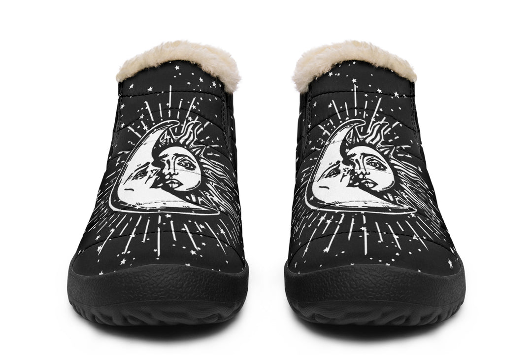 Astral Winter Sneakers - Warm & Easy Slip-On Shoes Lined with Vegan Wool with Anti-Slip Soles