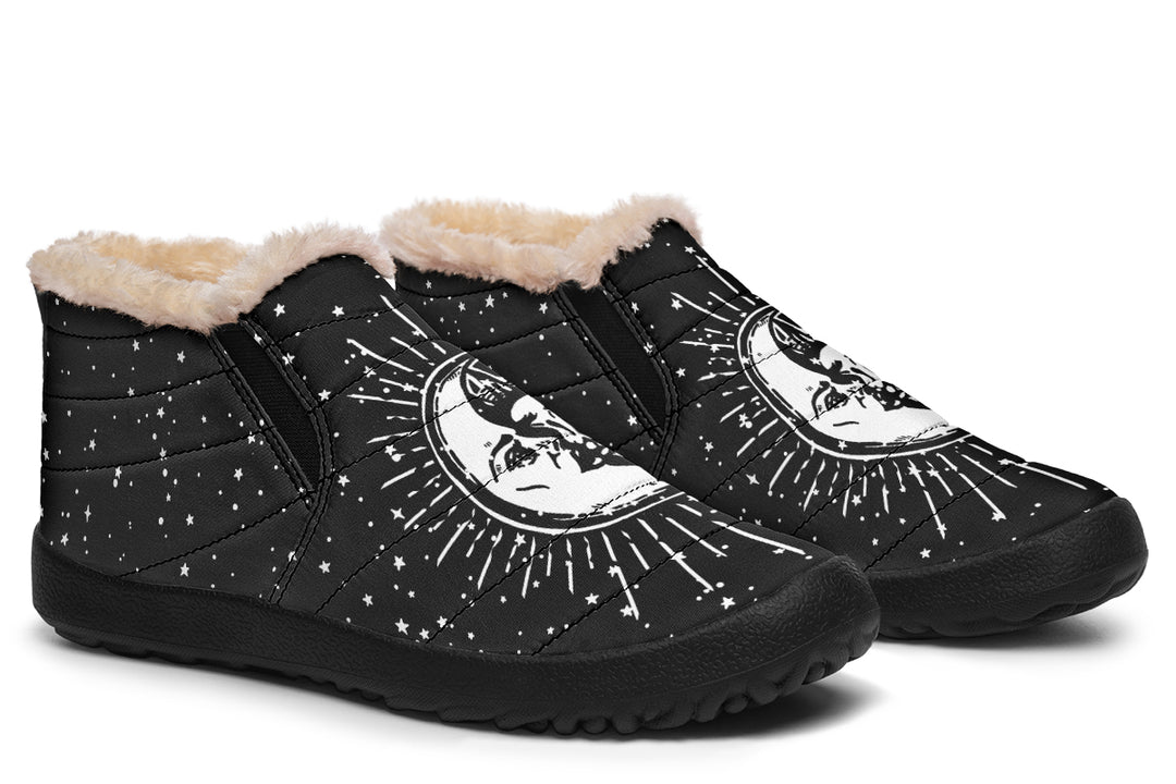 Astral Winter Sneakers - Warm & Easy Slip-On Shoes Lined with Vegan Wool with Anti-Slip Soles