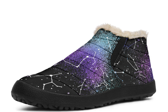 Aurora Winter Sneakers - Warm & Easy Slip-On Shoes Lined with Vegan Wool with Anti-Slip Soles