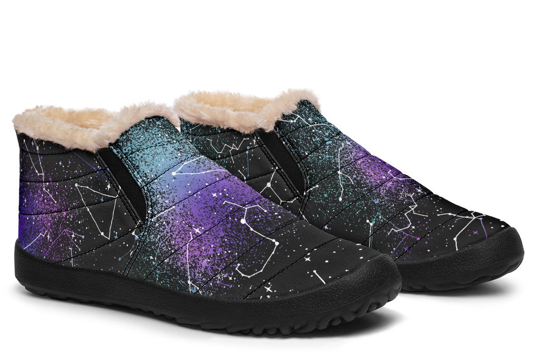 Aurora Winter Sneakers - Warm & Easy Slip-On Shoes Lined with Vegan Wool with Anti-Slip Soles