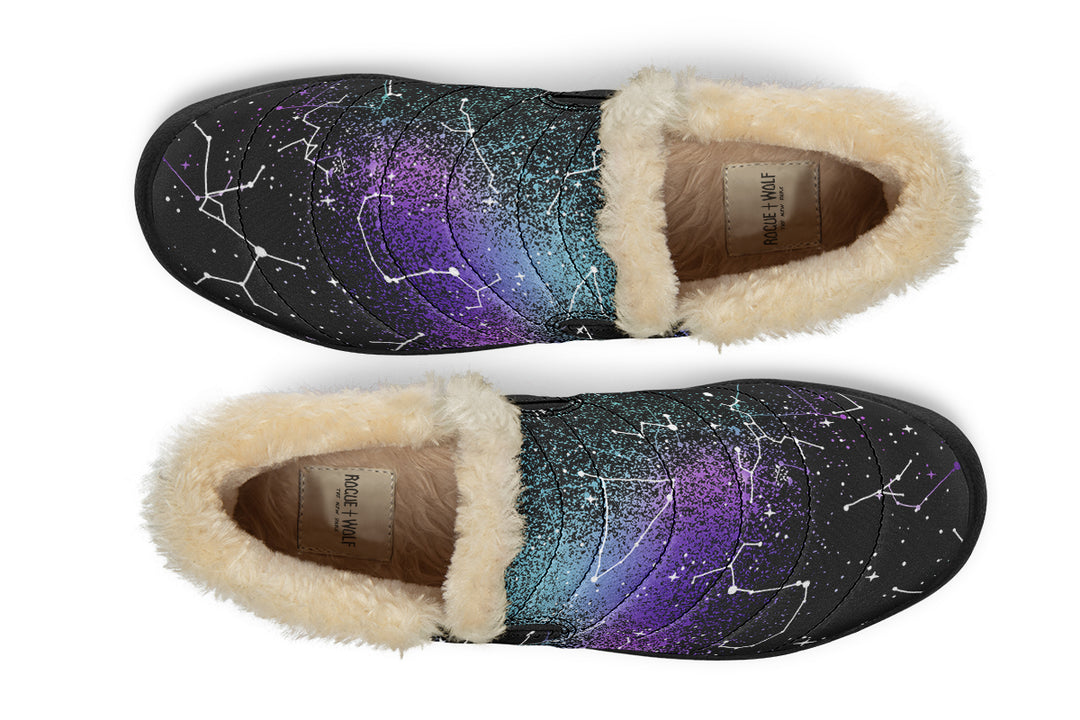 Aurora Winter Sneakers - Warm & Easy Slip-On Shoes Lined with Vegan Wool with Anti-Slip Soles