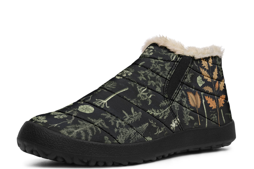 Autumn Memoir Winter Sneakers - Warm & Easy Slip-On Shoes Lined with Vegan Wool with Anti-Slip Soles