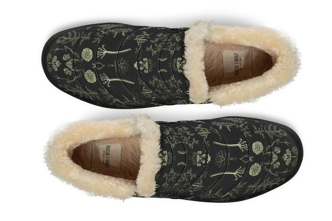 Autumn Memoir Winter Sneakers - Warm & Easy Slip-On Shoes Lined with Vegan Wool with Anti-Slip Soles