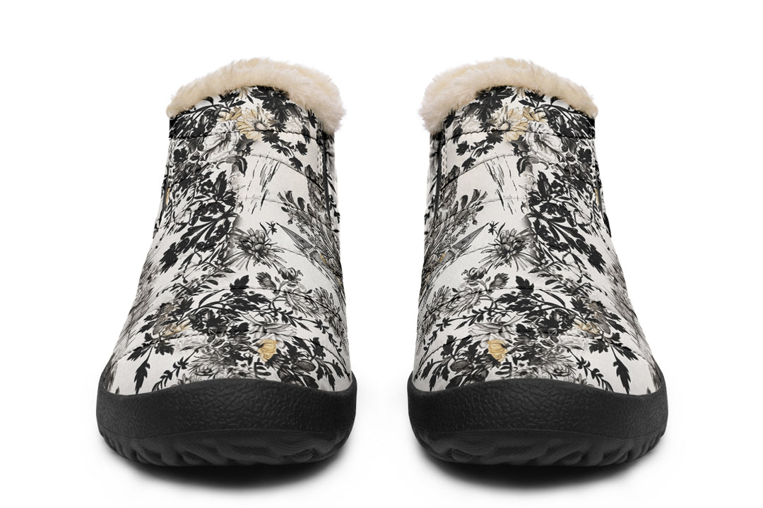 Castle in Bloom Winter Sneakers - Warm & Easy Slip-On Shoes Lined with Vegan Wool with Anti-Slip Soles