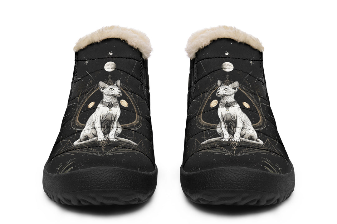 Cosmic Sphynx Cat Winter Sneakers