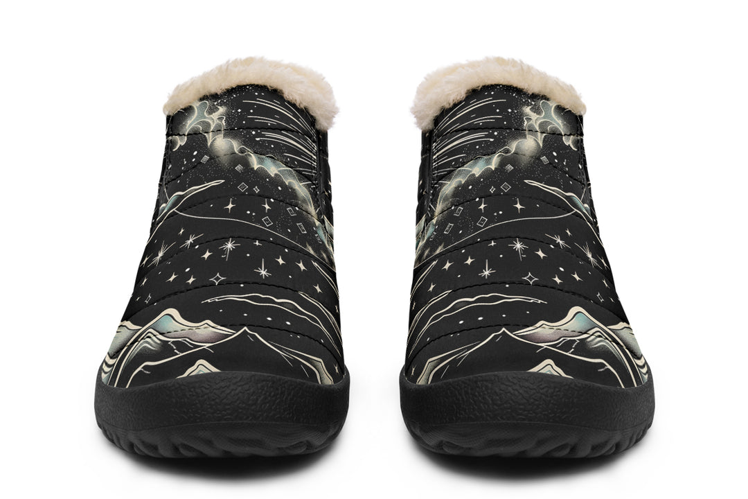 Dawn Star Winter Sneakers - Warm & Easy Slip-On Shoes Lined with Vegan Wool with Anti-Slip Soles