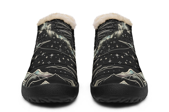 Dawn Star Winter Sneakers - Warm & Easy Slip-On Shoes Lined with Vegan Wool with Anti-Slip Soles