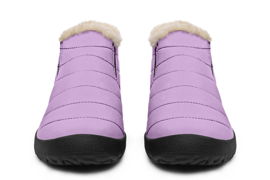 Digital Lavender Winter Sneakers - Warm & Easy Slip-On Shoes Lined with Vegan Wool with Anti-Slip Soles