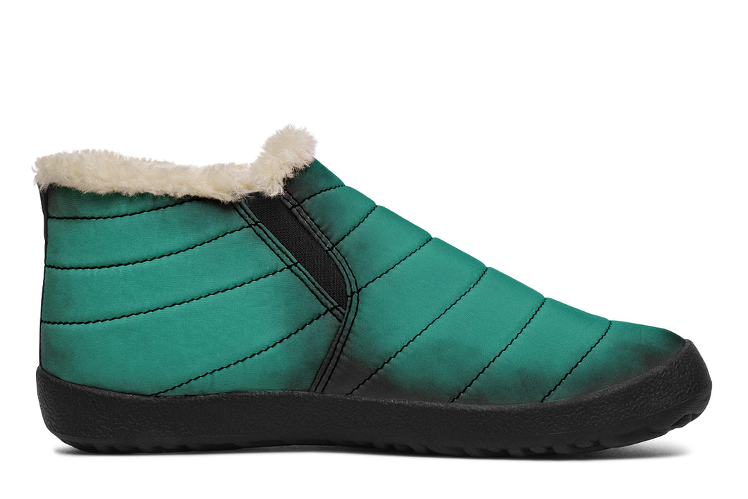 Enchanted Emerald Winter Sneakers - Warm & Easy Slip-On Shoes Lined with Vegan Wool with Anti-Slip Soles