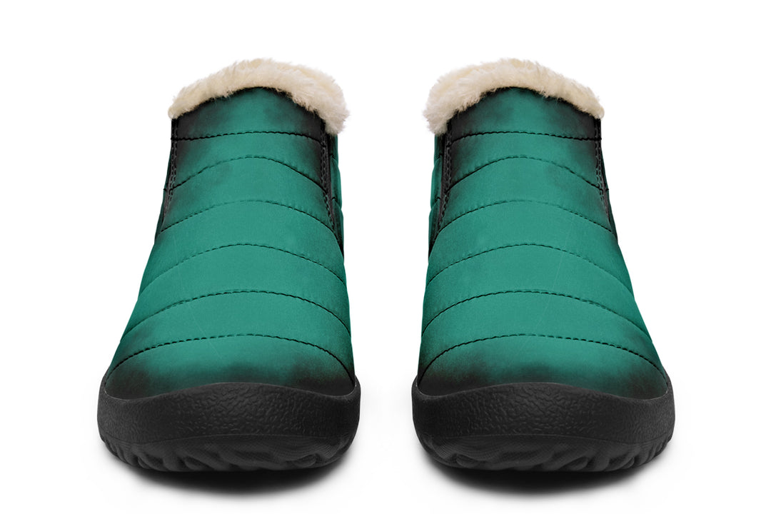 Enchanted Emerald Winter Sneakers - Warm & Easy Slip-On Shoes Lined with Vegan Wool with Anti-Slip Soles