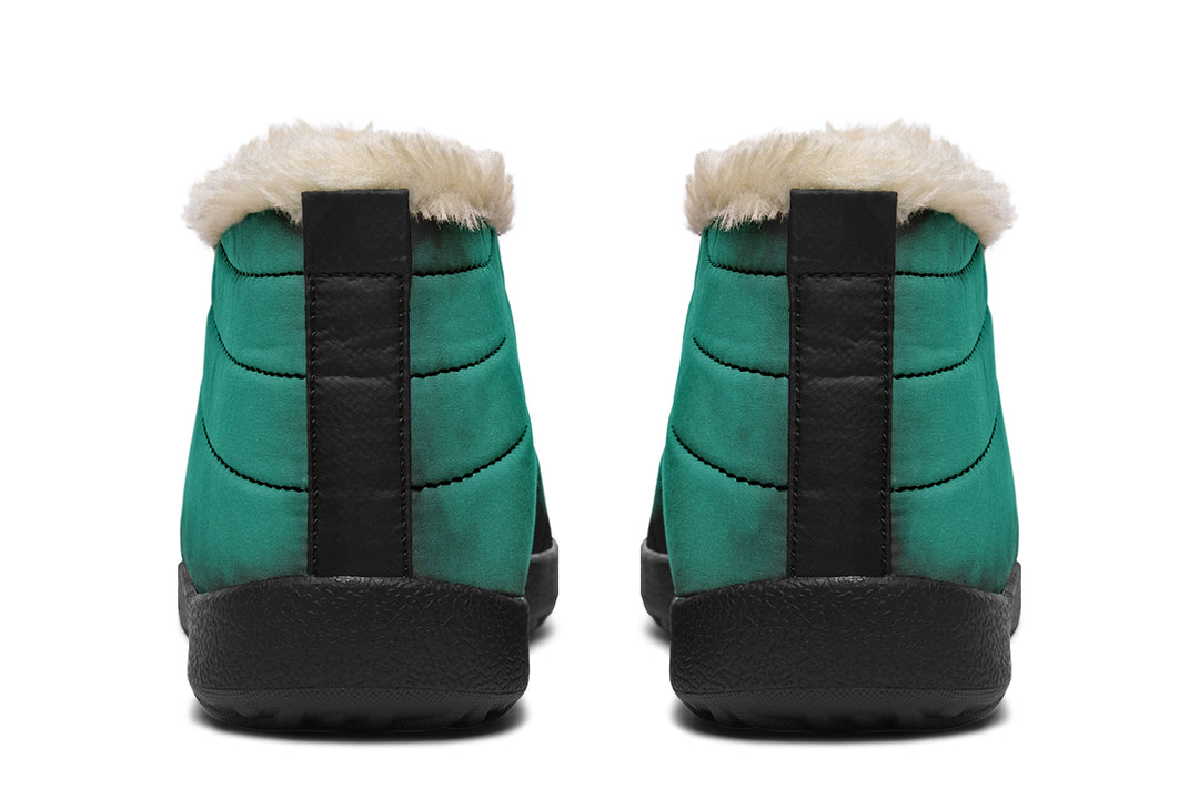 Enchanted Emerald Winter Sneakers - Warm & Easy Slip-On Shoes Lined with Vegan Wool with Anti-Slip Soles