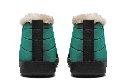 Enchanted Emerald Winter Sneakers - Warm & Easy Slip-On Shoes Lined with Vegan Wool with Anti-Slip Soles