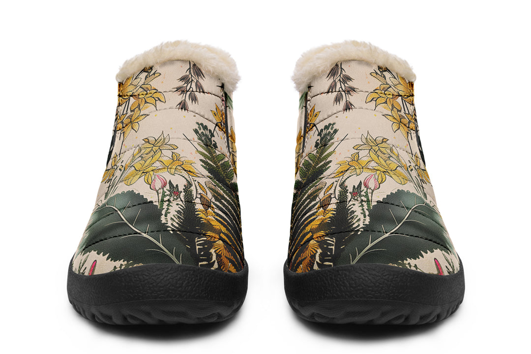 Fernwood Winter Sneakers - Warm & Easy Slip-On Shoes Lined with Vegan Wool with Anti-Slip Soles