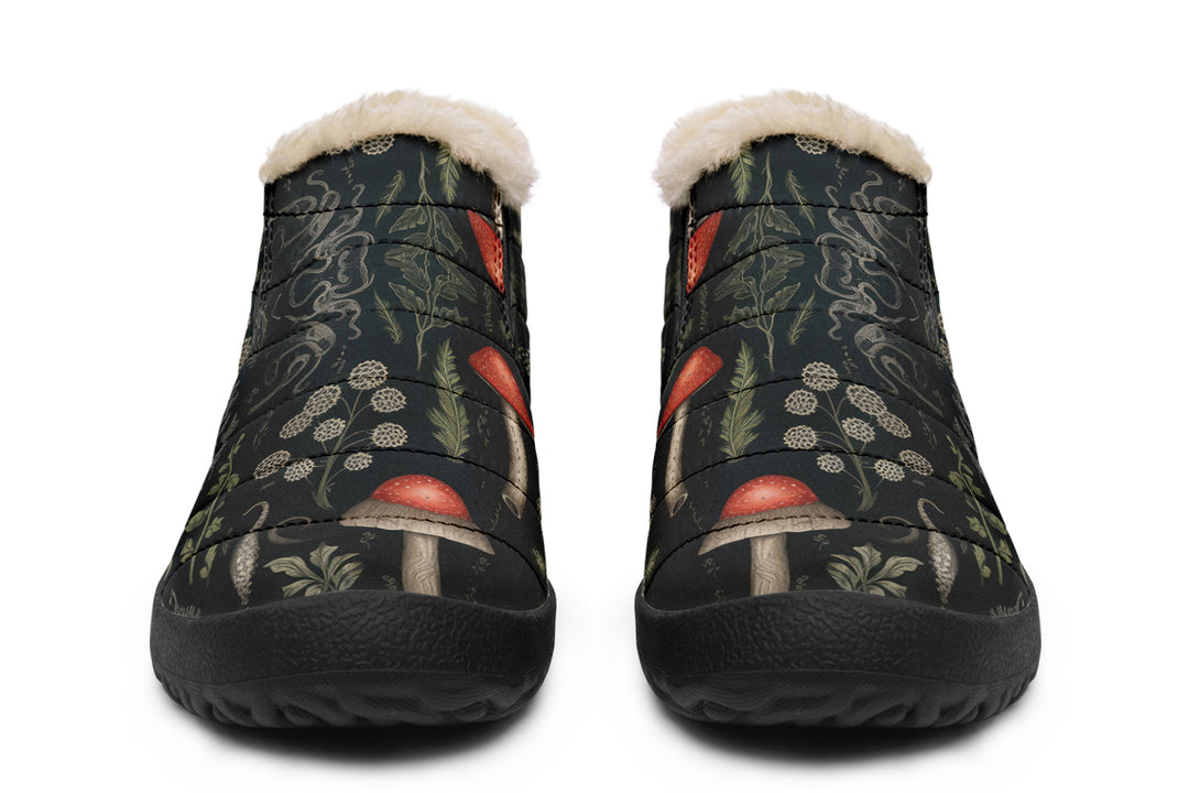 Foraging Winter Sneakers - Warm & Easy Slip-On Shoes Lined with Vegan Wool with Anti-Slip Soles