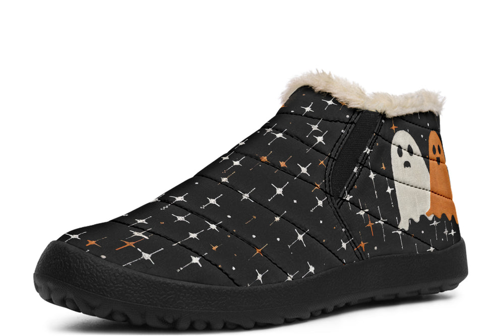 Ghost Besties Winter Sneakers - Warm & Easy Slip-On Shoes Lined with Vegan Wool with Anti-Slip Soles