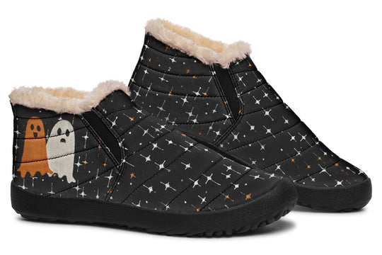 Ghost Besties Winter Sneakers - Warm & Easy Slip-On Shoes Lined with Vegan Wool with Anti-Slip Soles