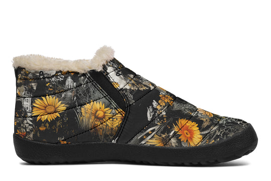 Grim’s Harvest Winter Sneakers - Warm & Easy Slip-On Shoes Lined with Vegan Wool with Anti-Slip Soles