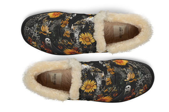 Grim’s Harvest Winter Sneakers - Warm & Easy Slip-On Shoes Lined with Vegan Wool with Anti-Slip Soles