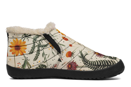 Midsummer Winter Sneakers - Warm & Easy Slip-On Shoes Lined with Vegan Wool with Anti-Slip Soles