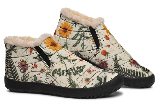 Midsummer Winter Sneakers - Warm & Easy Slip-On Shoes Lined with Vegan Wool with Anti-Slip Soles