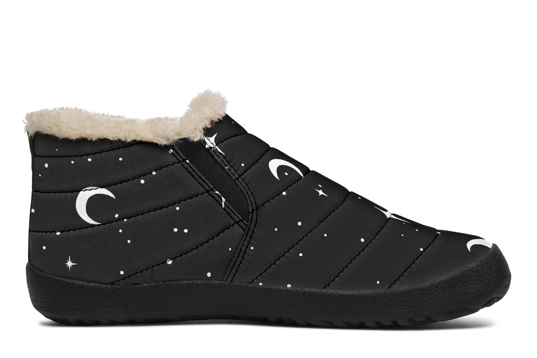 MoonDust Winter Sneakers - Warm & Easy Slip-On Shoes Lined with Vegan Wool with Anti-Slip Soles