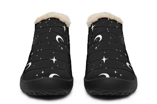 MoonDust Winter Sneakers - Warm & Easy Slip-On Shoes Lined with Vegan Wool with Anti-Slip Soles