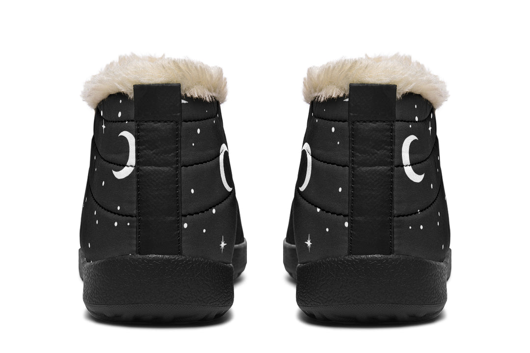 MoonDust Winter Sneakers - Warm & Easy Slip-On Shoes Lined with Vegan Wool with Anti-Slip Soles