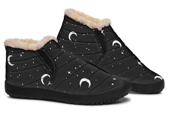 MoonDust Winter Sneakers - Warm & Easy Slip-On Shoes Lined with Vegan Wool with Anti-Slip Soles