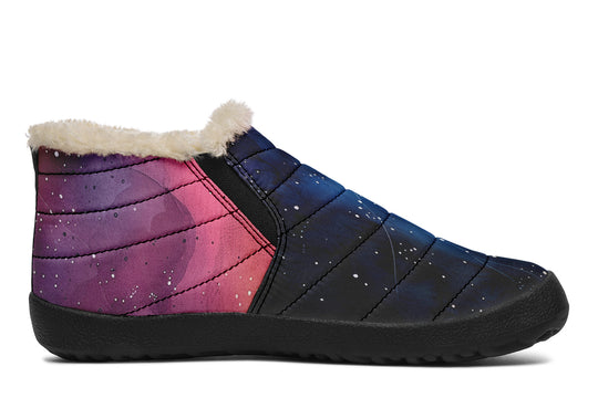 Night Winter Sneakers - Warm & Easy Slip-On Shoes Lined with Vegan Wool with Anti-Slip Soles