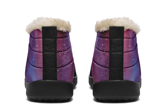 Night Winter Sneakers - Warm & Easy Slip-On Shoes Lined with Vegan Wool with Anti-Slip Soles