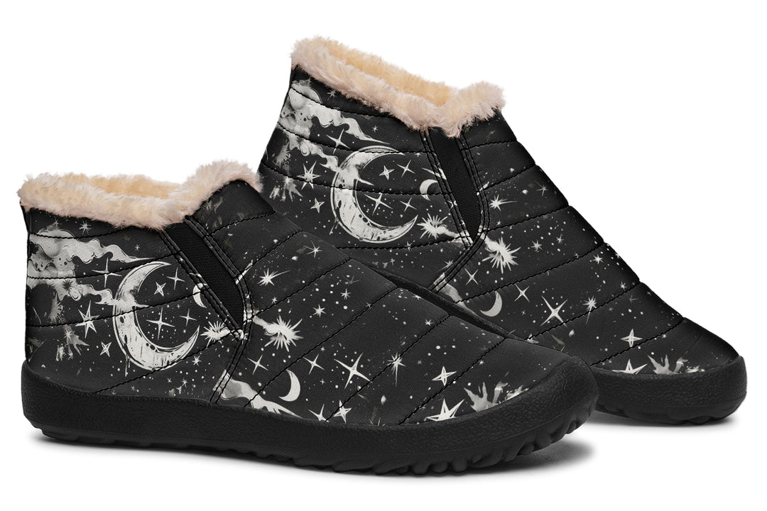 Nightfall Winter Sneakers - Warm & Easy Slip-On Shoes Lined with Vegan Wool with Anti-Slip Soles