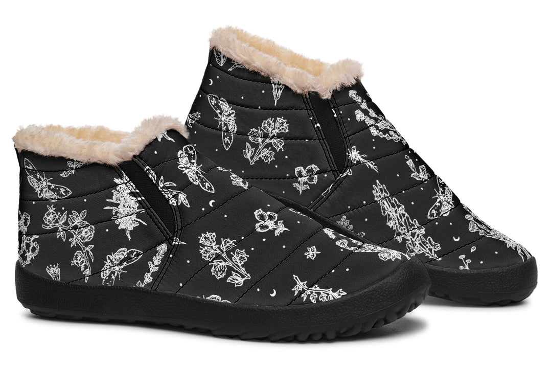 Nightshade Winter Sneakers - Warm & Easy Slip-On Shoes Lined with Vegan Wool with Anti-Slip Soles