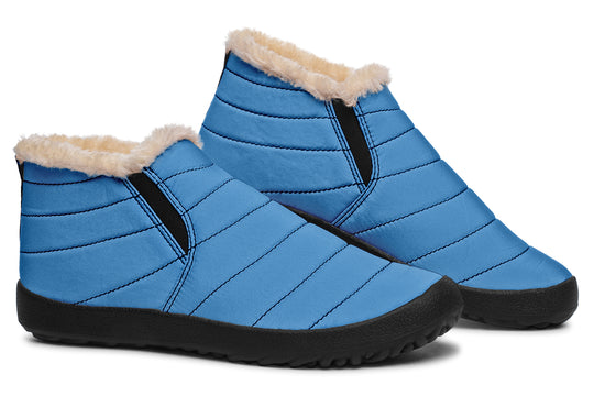 Ocean Wave Winter Sneakers - Warm & Easy Slip-On Shoes Lined with Vegan Wool with Anti-Slip Soles