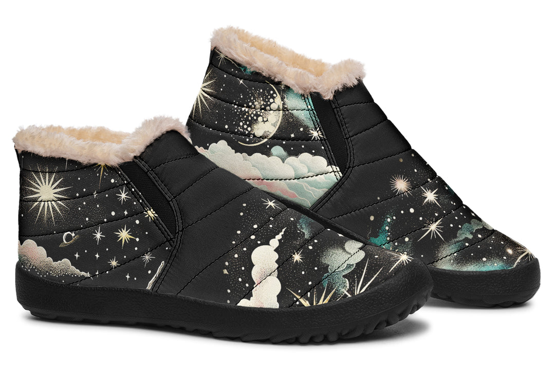 Orion’s Dream Winter Sneakers - Warm & Easy Slip-On Shoes Lined with Vegan Wool with Anti-Slip Soles