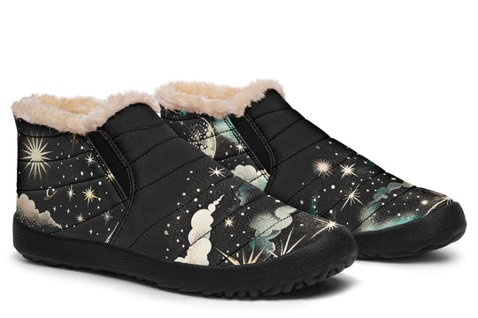 Orion’s Dream Winter Sneakers - Warm & Easy Slip-On Shoes Lined with Vegan Wool with Anti-Slip Soles