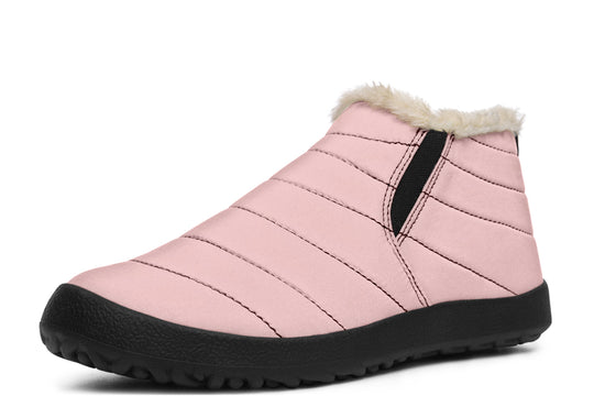 Rose Quartz Winter Sneakers - Warm & Easy Slip-On Shoes Lined with Vegan Wool with Anti-Slip Soles