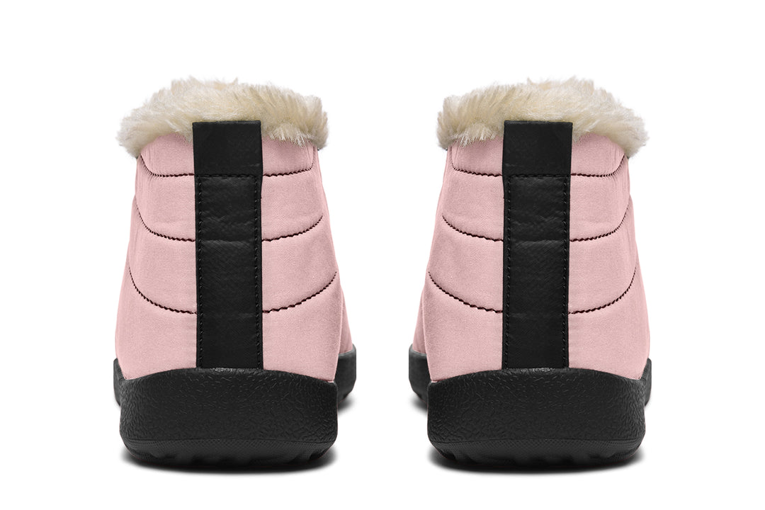 Rose Quartz Winter Sneakers - Warm & Easy Slip-On Shoes Lined with Vegan Wool with Anti-Slip Soles