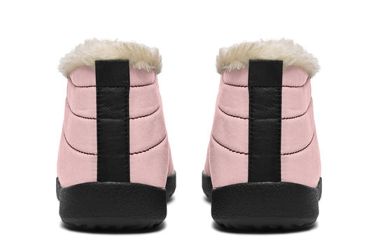 Rose Quartz Winter Sneakers - Warm & Easy Slip-On Shoes Lined with Vegan Wool with Anti-Slip Soles