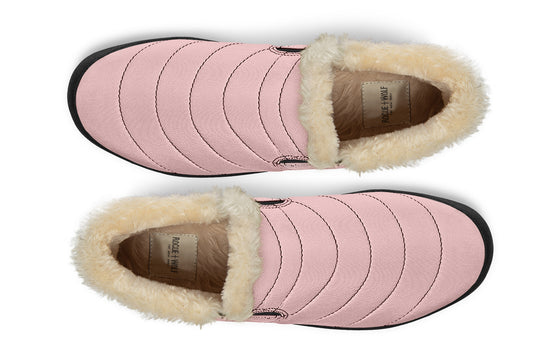 Rose Quartz Winter Sneakers - Warm & Easy Slip-On Shoes Lined with Vegan Wool with Anti-Slip Soles