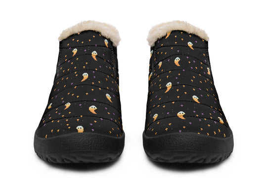 Spooky Soirée Winter Sneakers - Warm & Easy Slip-On Shoes Lined with Vegan Wool with Anti-Slip Soles